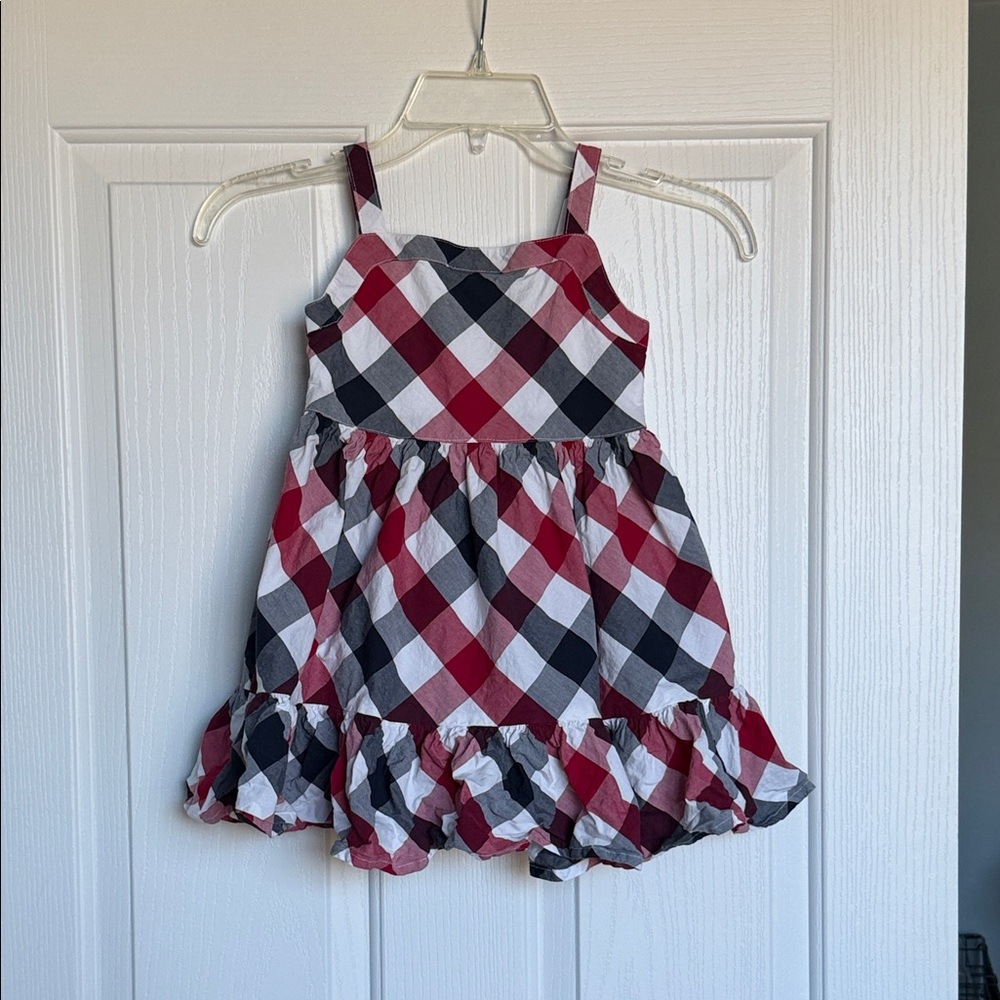 Gymboree Plaid Dress - Red, Black, White